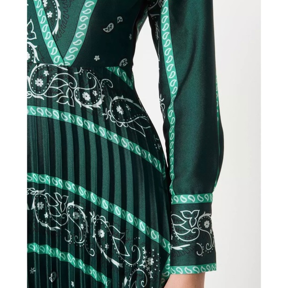 🎀SOLD🎀Sandro Cactus Bandana Scarf Print Dress - Picture 4 of 8